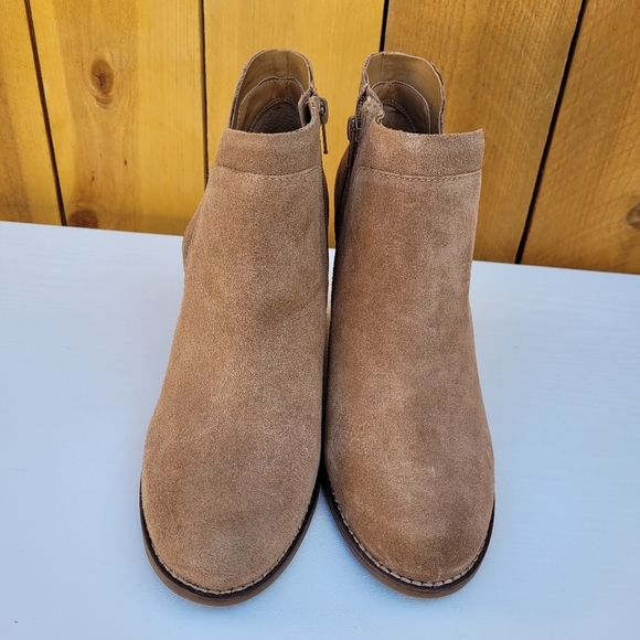 LUCKY BRAND SUEDE ANKLE WEDGE BOOTIES SZ 10 - Picture 5 of 16